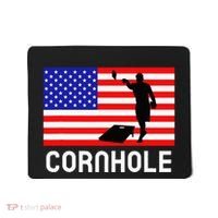 Cornhole Board Game Women American Flag Corn Hole Player Mousepad thumb 0