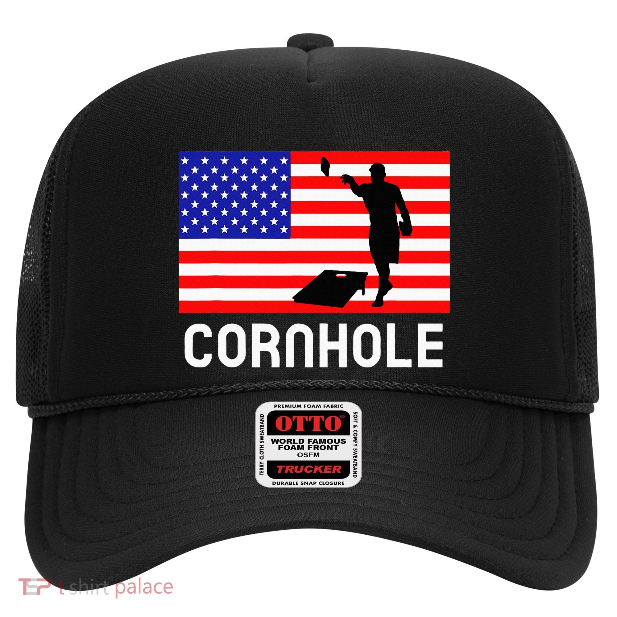Cornhole Board Game Women American Flag Corn Hole Player Hat