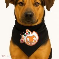 Christmas Bendy Gingerbread USA-Made Doggie Bandana thumb 1