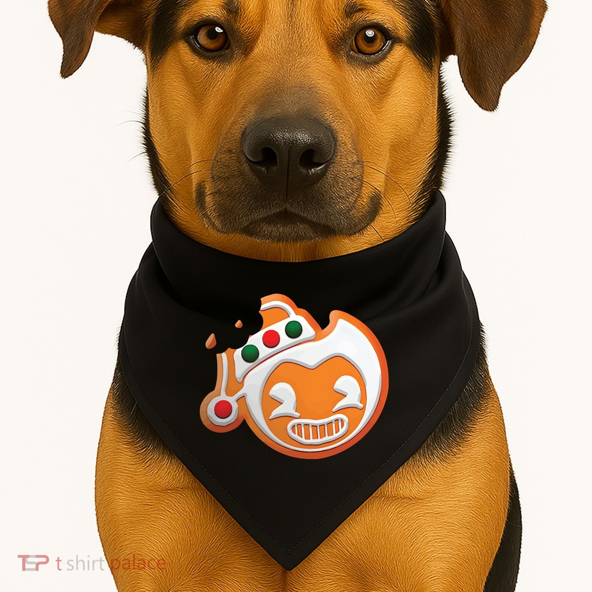 Christmas Bendy Gingerbread USA-Made Doggie Bandana