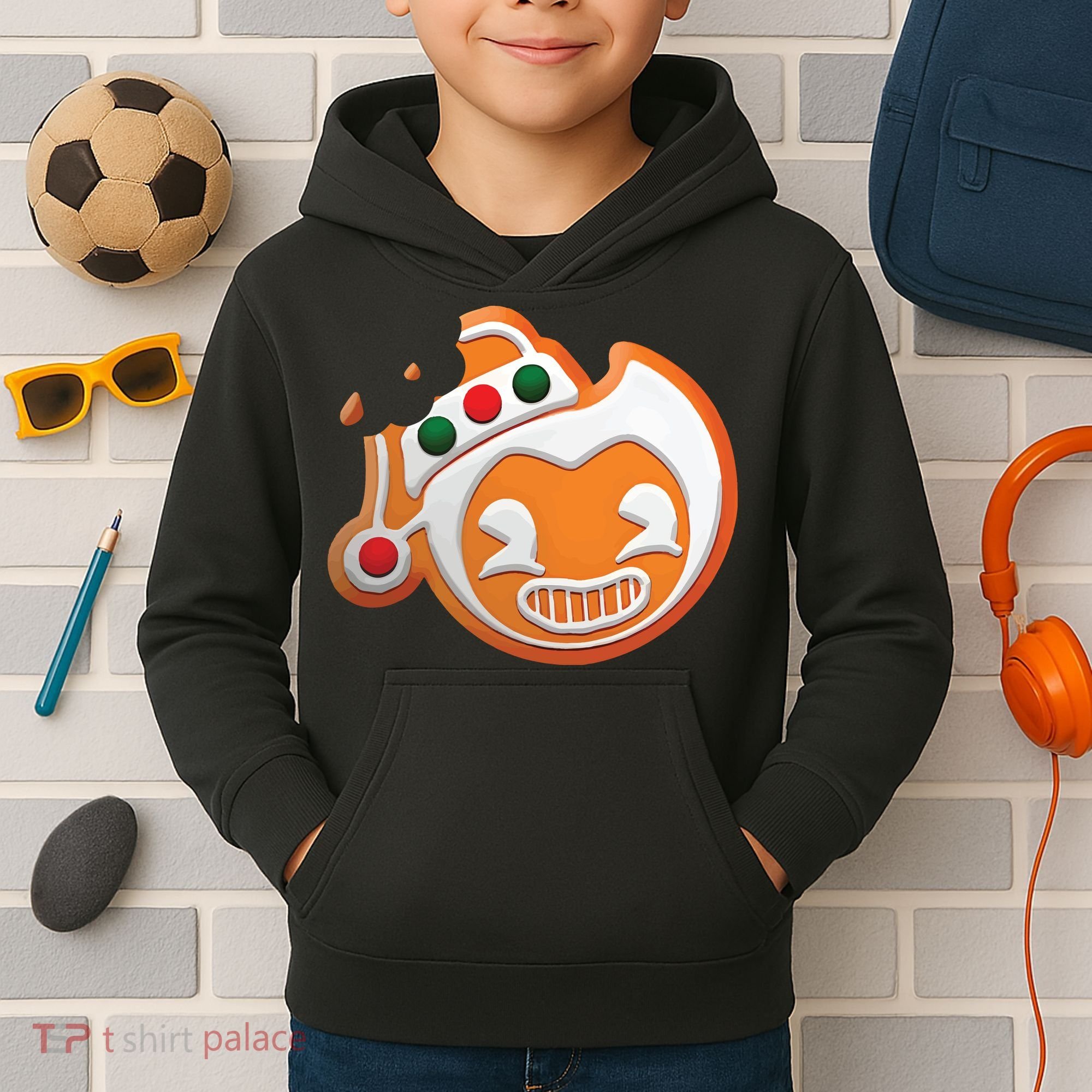 Christmas Bendy Gingerbread Kids Hoodie