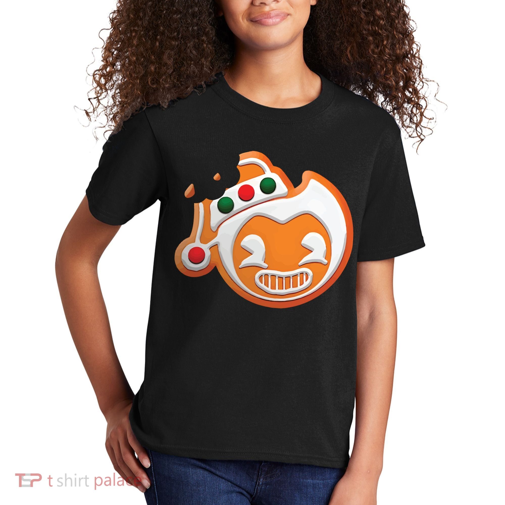 Christmas Bendy Gingerbread Kids T-Shirt