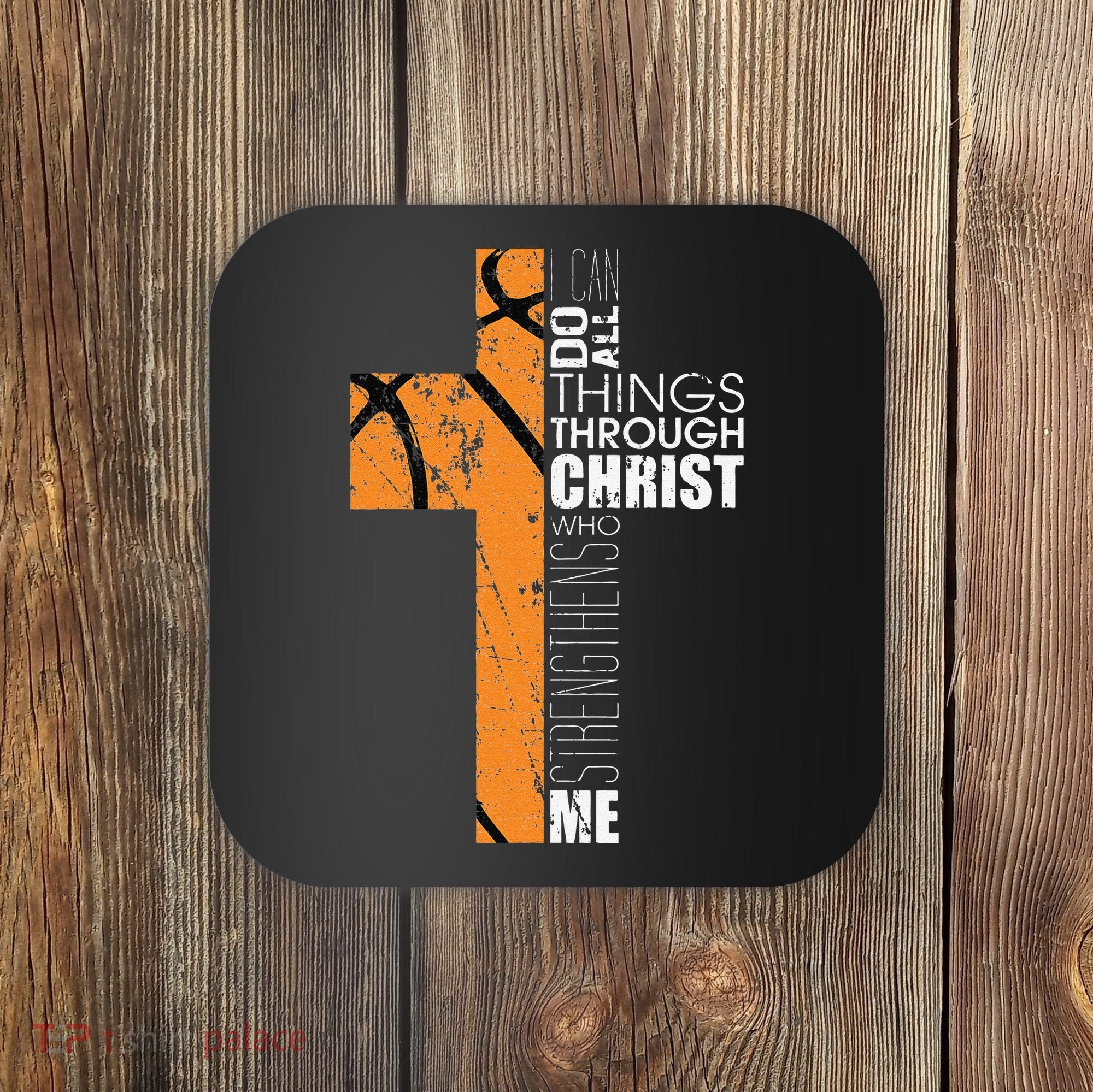 Christian Basketball Gifts Religious Verses Coaster