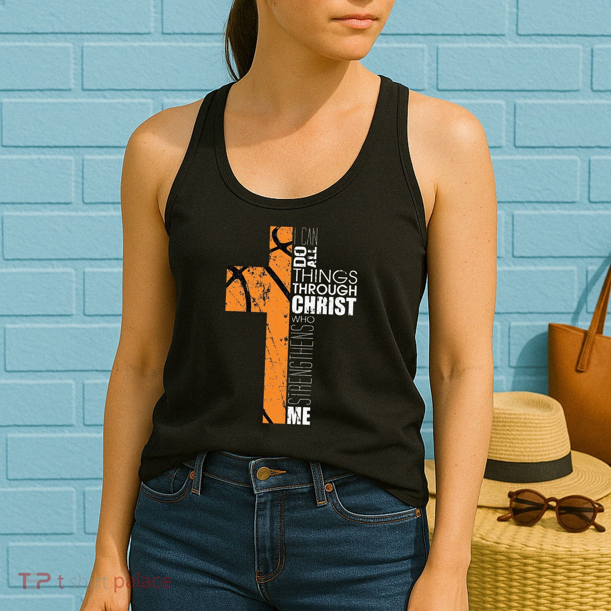 Christian Basketball Gifts Religious Verses Women's Tank Top