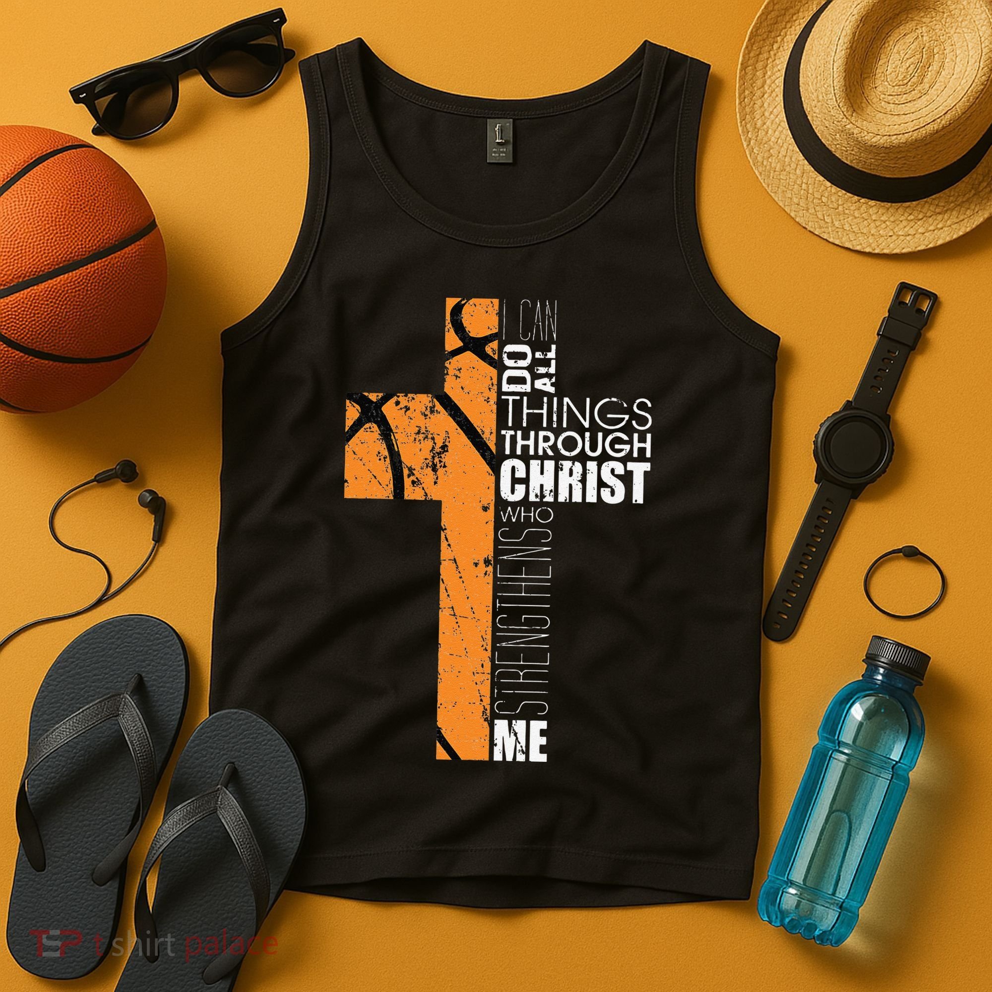 Christian Basketball Gifts Religious Verses Tank Top