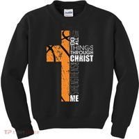 Christian Basketball Gifts Religious Verses Kids Sweatshirt thumb 0