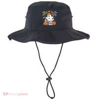 Coquette Bow Ghost Halloween Cute Ghost Trick Or Teach Candy Cute Gift Bucket Hat thumb 0