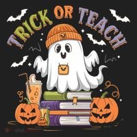 Coquette Bow Ghost Halloween Cute Ghost Trick Or Teach Candy Cute Gift Beanie thumb 2