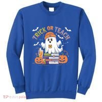 Coquette Bow Ghost Halloween Cute Ghost Trick Or Teach Candy Cute Gift Sweatshirt thumb 0