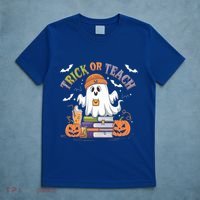 Coquette Bow Ghost Halloween Cute Ghost Trick Or Teach Candy Cute Gift T-Shirt thumb 5