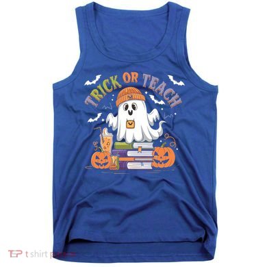 Coquette Bow Ghost Halloween Cute Ghost Trick Or Teach Candy Cute Gift Tank Top