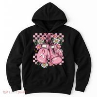Coquette Boxing Gloves Fight Breast Cancer Hoodie thumb 0