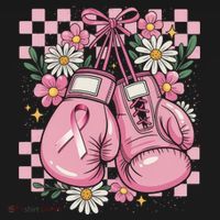 Coquette Boxing Gloves Fight Breast Cancer Apron thumb 3