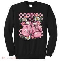 Coquette Boxing Gloves Fight Breast Cancer Sweatshirt thumb 0