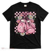 Coquette Boxing Gloves Fight Breast Cancer T-Shirt thumb 0