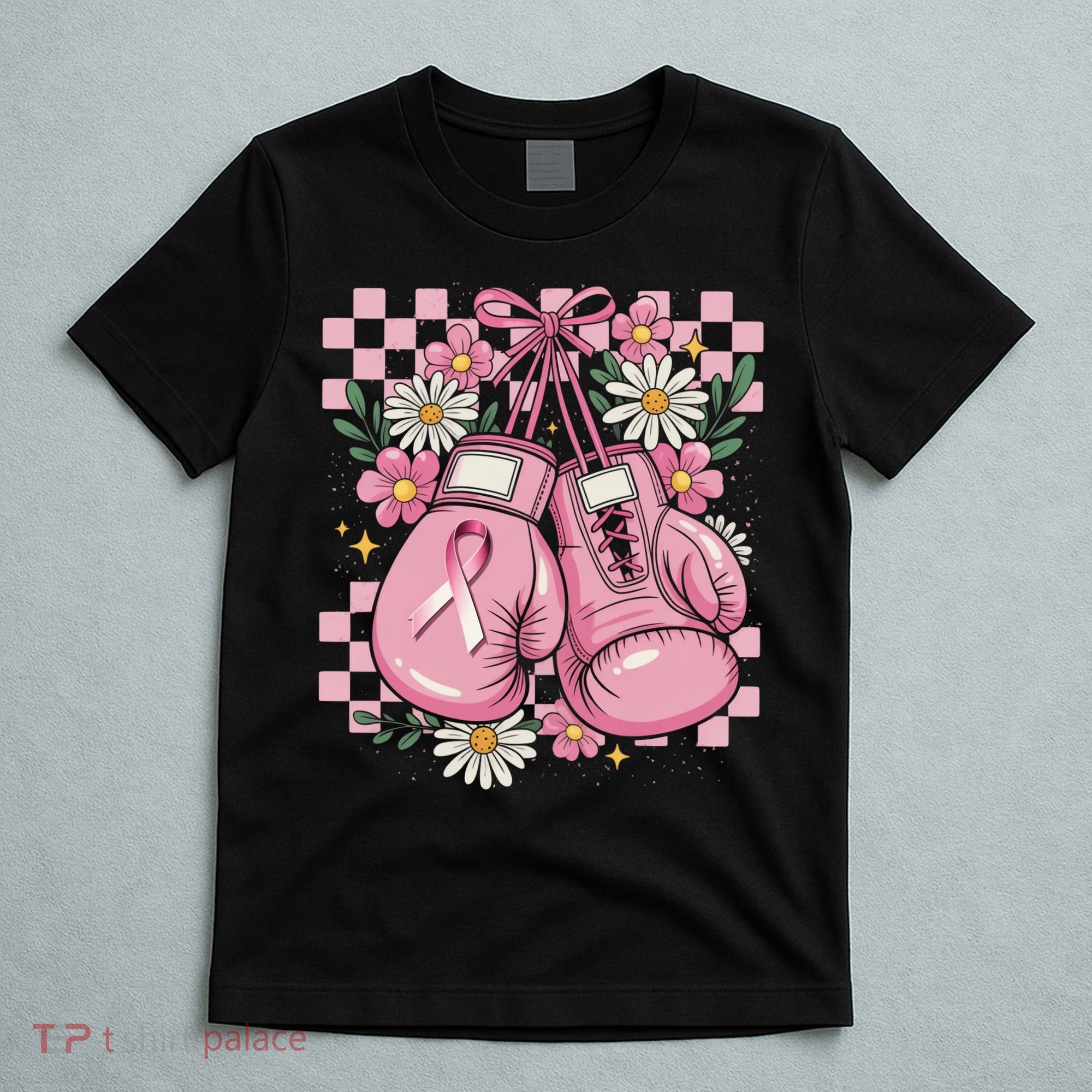Coquette Boxing Gloves Fight Breast Cancer T-Shirt