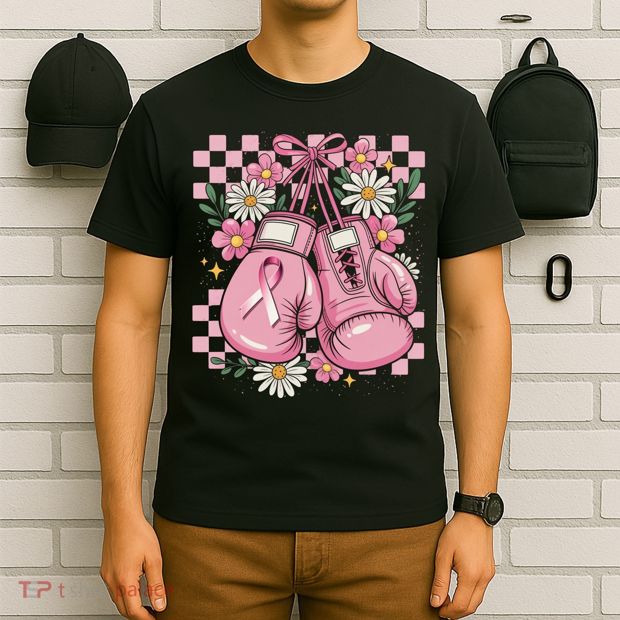 Coquette Boxing Gloves Fight Breast Cancer T-Shirt