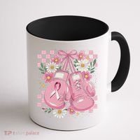 Coquette Boxing Gloves Fight Breast Cancer Coffee Mug thumb 1