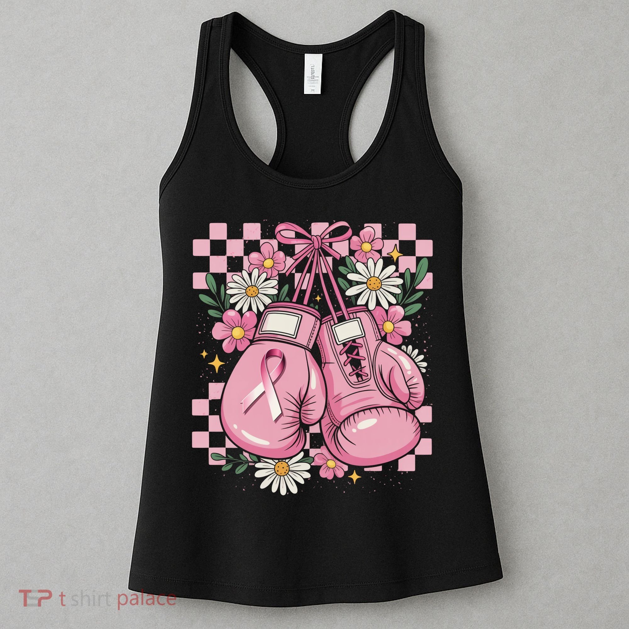 Coquette Boxing Gloves Fight Breast Cancer Women's Tank Top