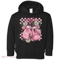 Coquette Boxing Gloves Fight Breast Cancer Toddler Hoodie thumb 0