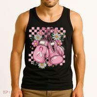 Coquette Boxing Gloves Fight Breast Cancer Tank Top thumb 3