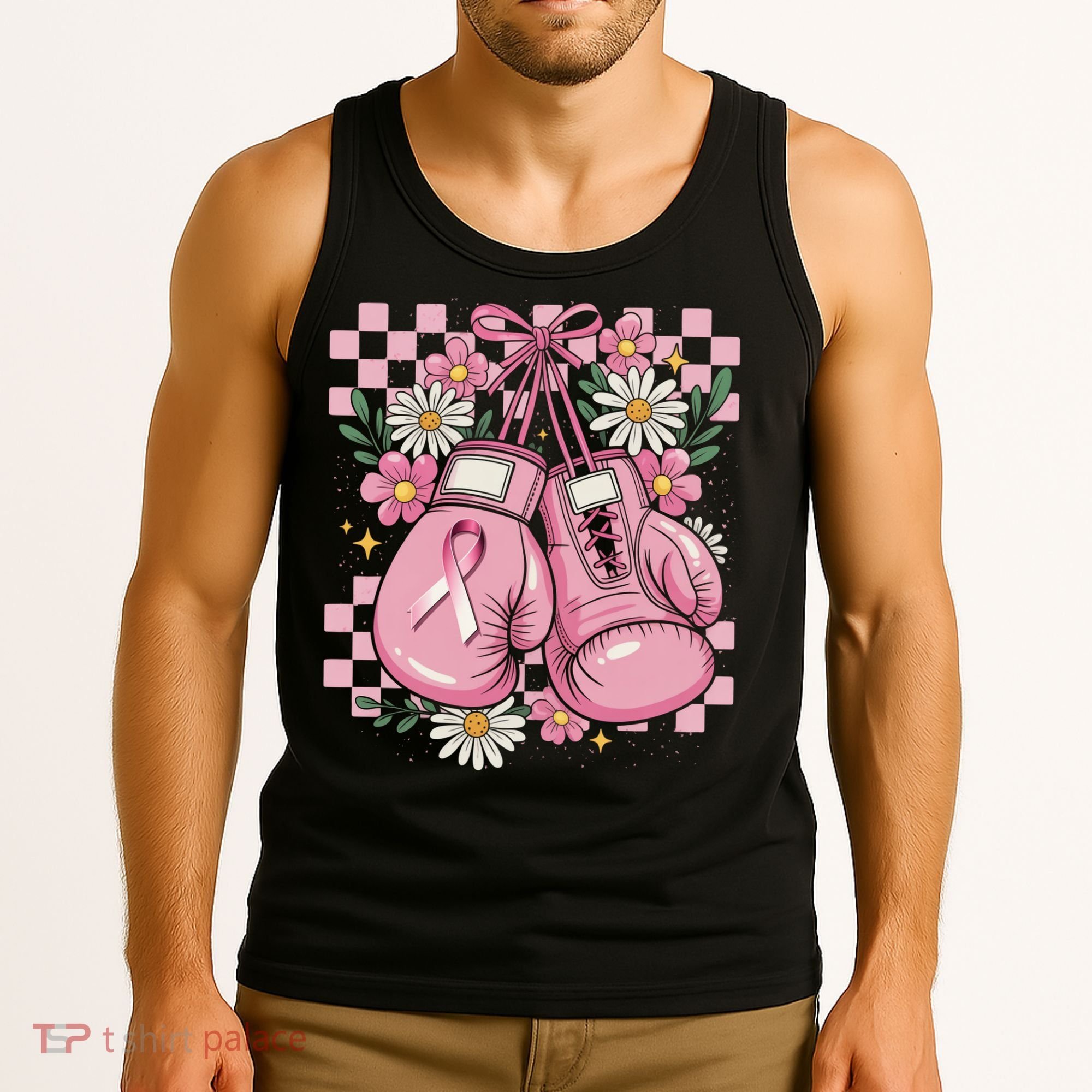 Coquette Boxing Gloves Fight Breast Cancer Tank Top