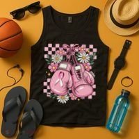 Coquette Boxing Gloves Fight Breast Cancer Tank Top thumb 4