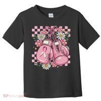Coquette Boxing Gloves Fight Breast Cancer Toddler T-Shirt thumb 0