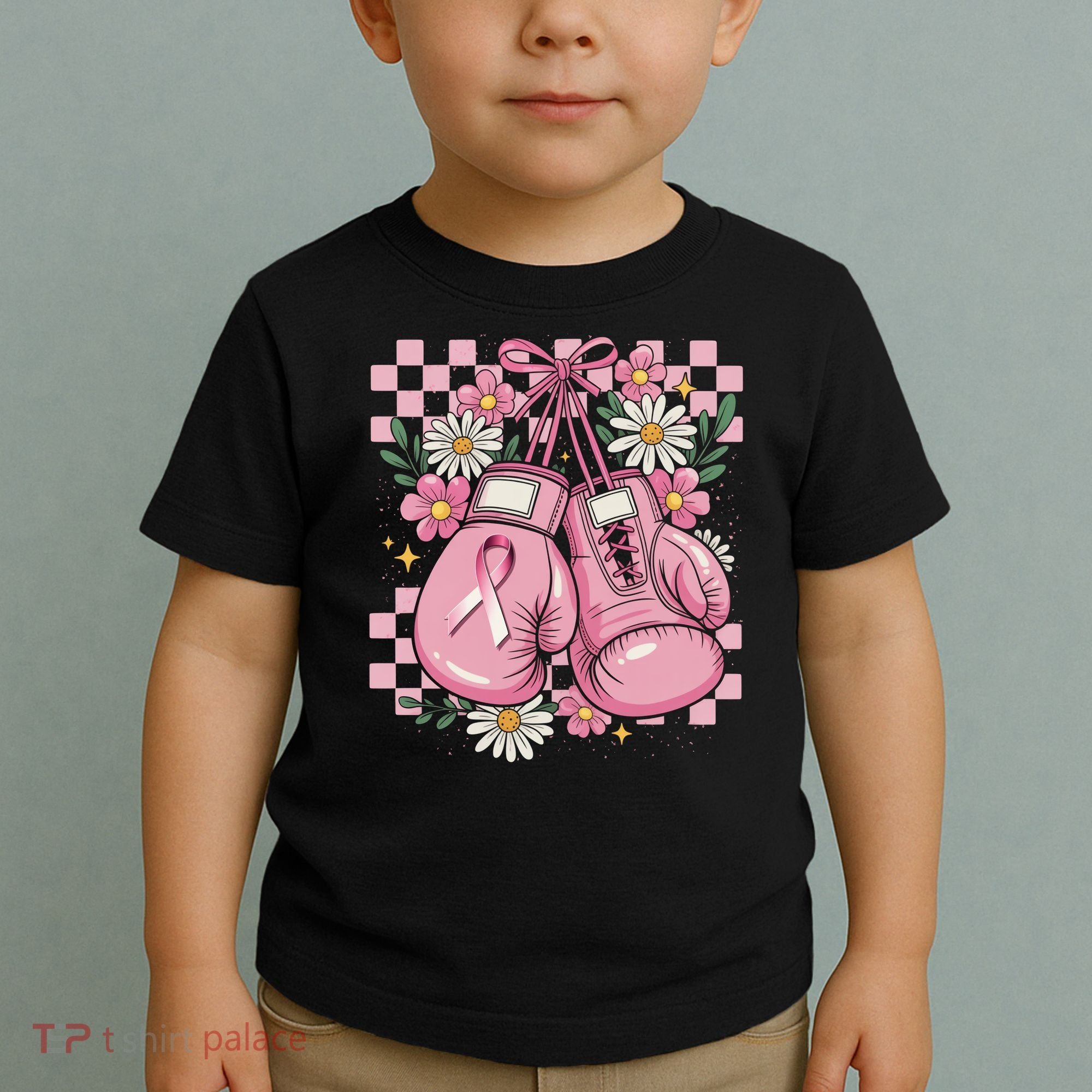 Coquette Boxing Gloves Fight Breast Cancer Toddler T-Shirt
