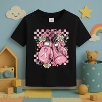 Coquette Boxing Gloves Fight Breast Cancer Toddler T-Shirt thumb 3