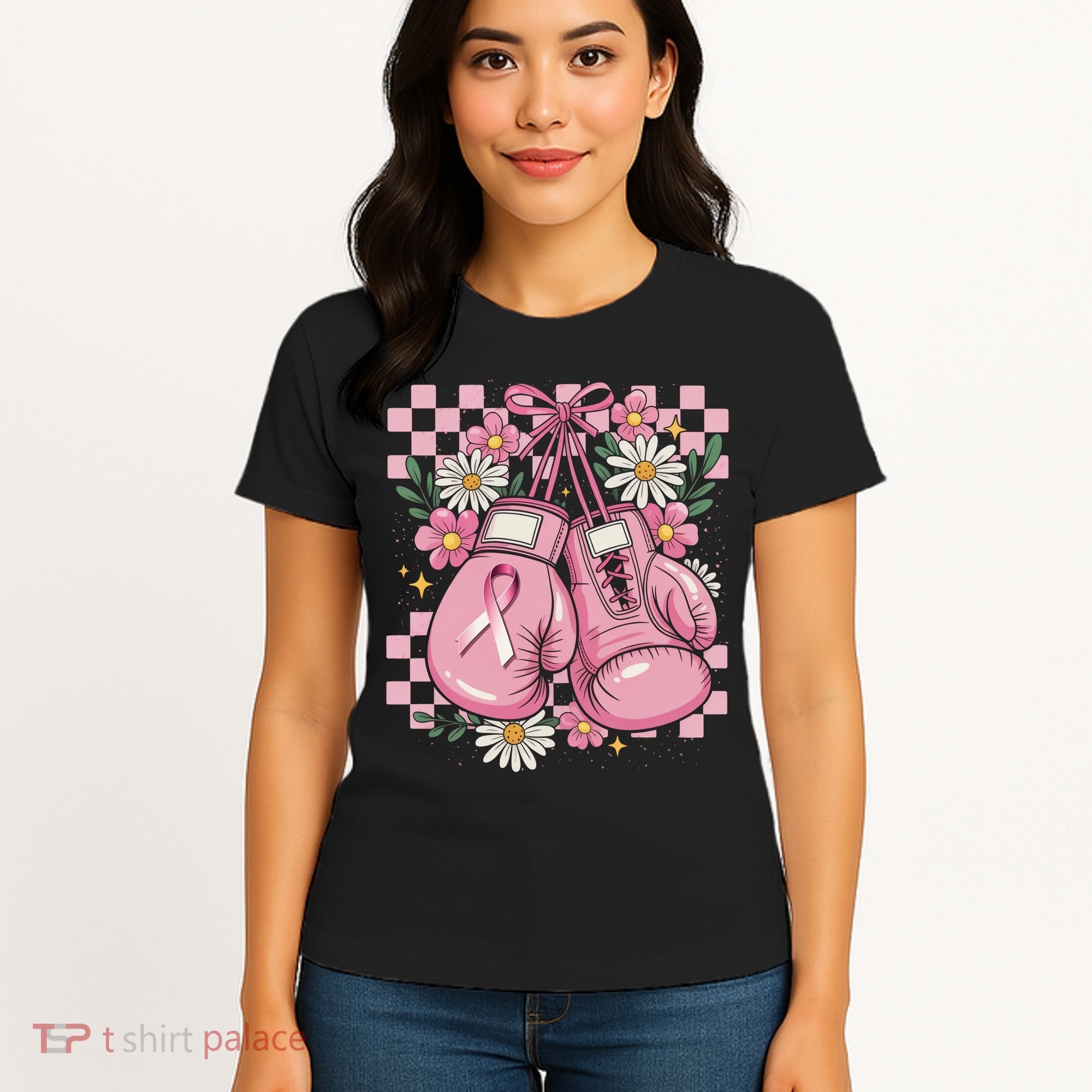 Coquette Boxing Gloves Fight Breast Cancer Women's T-Shirt
