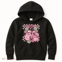 Coquette Boxing Gloves Fight Breast Cancer Kids Hoodie thumb 0
