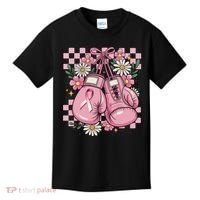 Coquette Boxing Gloves Fight Breast Cancer Kids T-Shirt thumb 0
