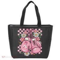 Coquette Boxing Gloves Fight Breast Cancer Tote Bag thumb 0