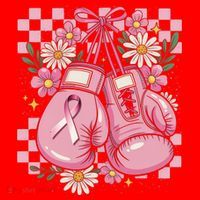 Coquette Boxing Gloves Fight Breast Cancer Santa Hat thumb 1