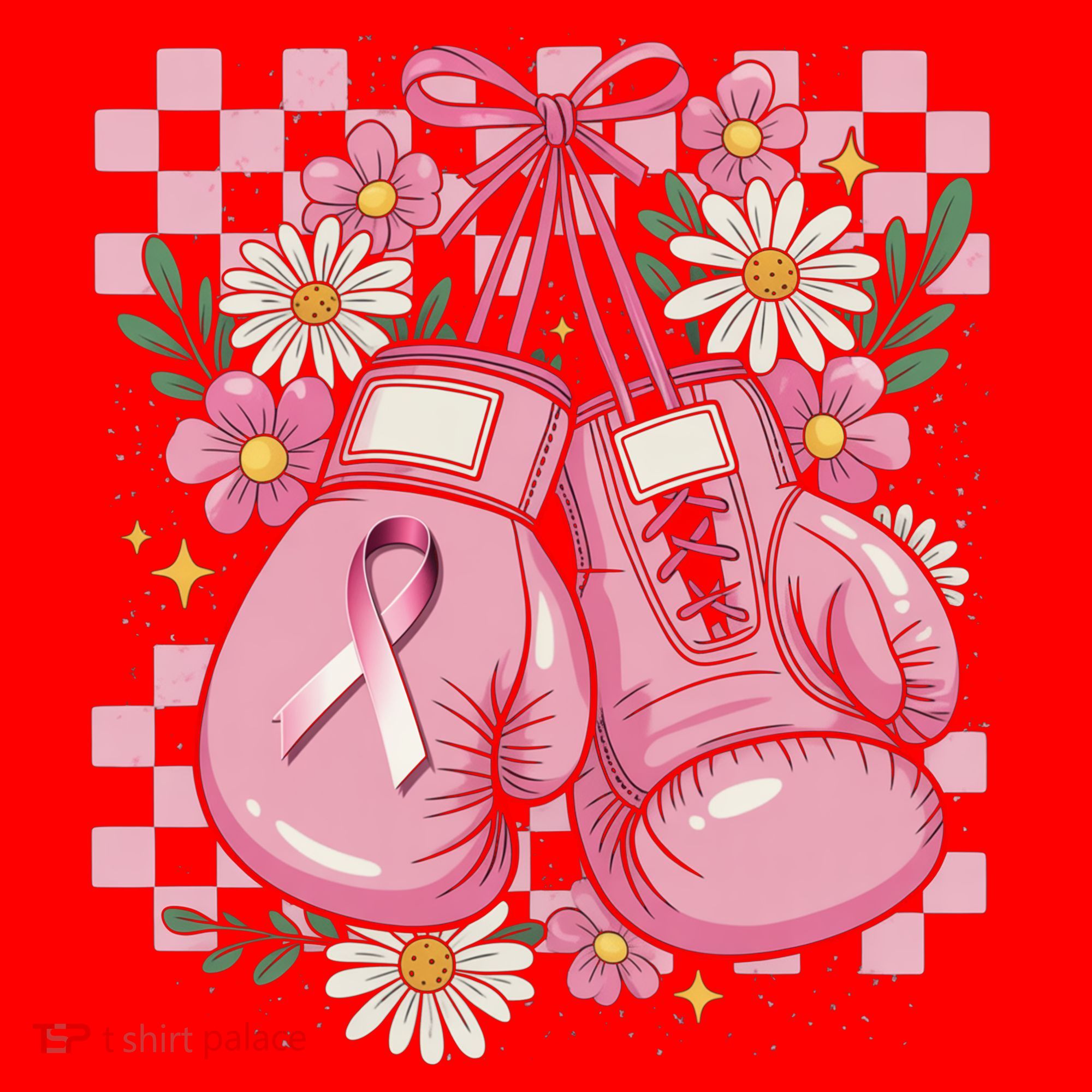 Coquette Boxing Gloves Fight Breast Cancer Santa Hat