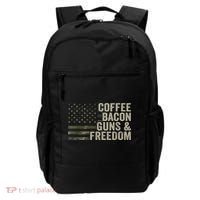 Coffee Bacon Guns & Freedom BBQ Grill Gun Camouflage Flag Backpack thumb 0