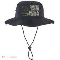 Coffee Bacon Guns & Freedom BBQ Grill Gun Camouflage Flag Bucket Hat thumb 0