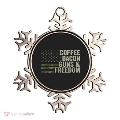 Coffee Bacon Guns & Freedom BBQ Grill Gun Camouflage Flag Ornament