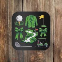 Coquette Bow Golf Tournament For Women Coaster thumb 0