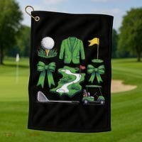 Coquette Bow Golf Tournament For Women Golf Towel thumb 1