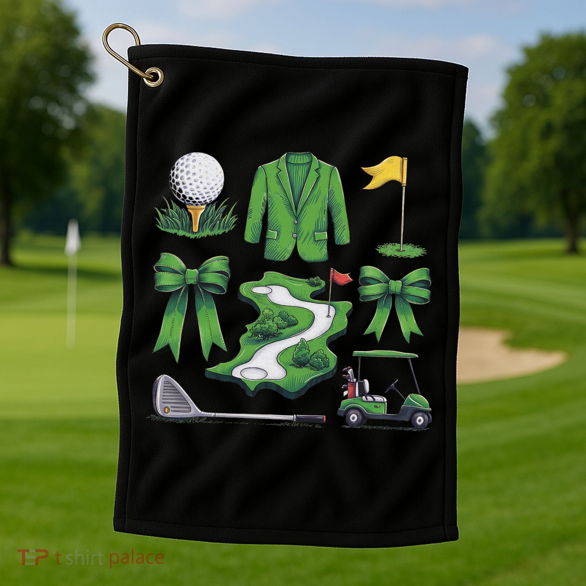 Coquette Bow Golf Tournament For Women Golf Towel