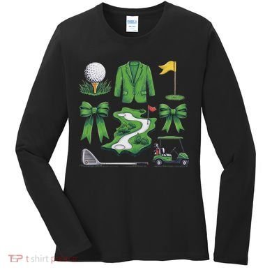 Coquette Bow Golf Tournament For Women Women's Long Sleeve Shirt