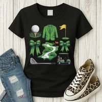 Coquette Bow Golf Tournament For Women Women's T-Shirt thumb 3