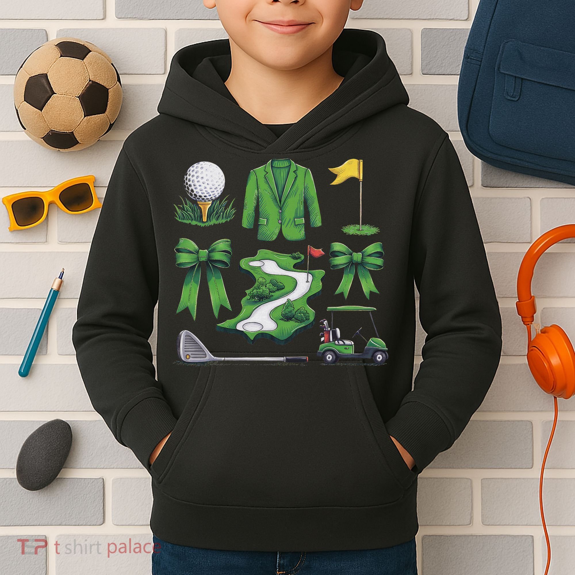 Coquette Bow Golf Tournament For Women Kids Hoodie