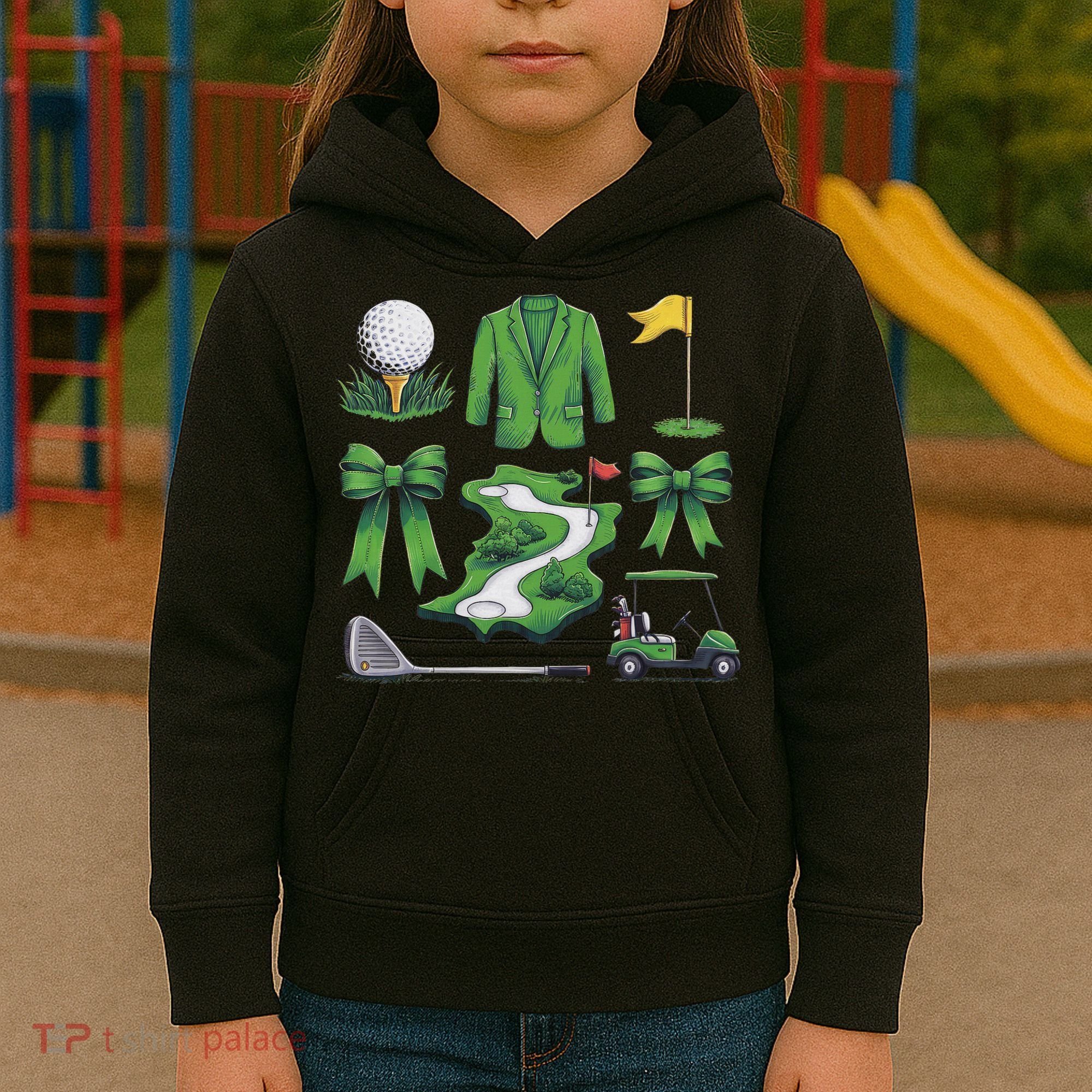 Coquette Bow Golf Tournament For Women Kids Hoodie