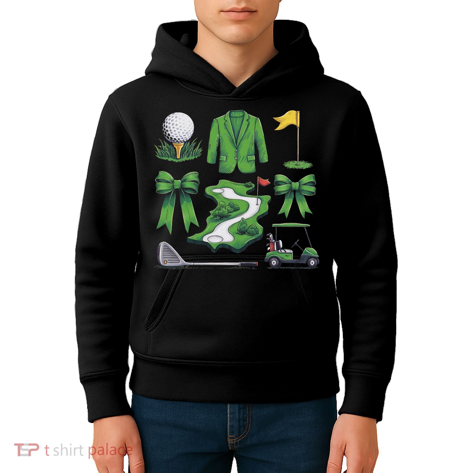 Coquette Bow Golf Tournament For Women Kids Hoodie