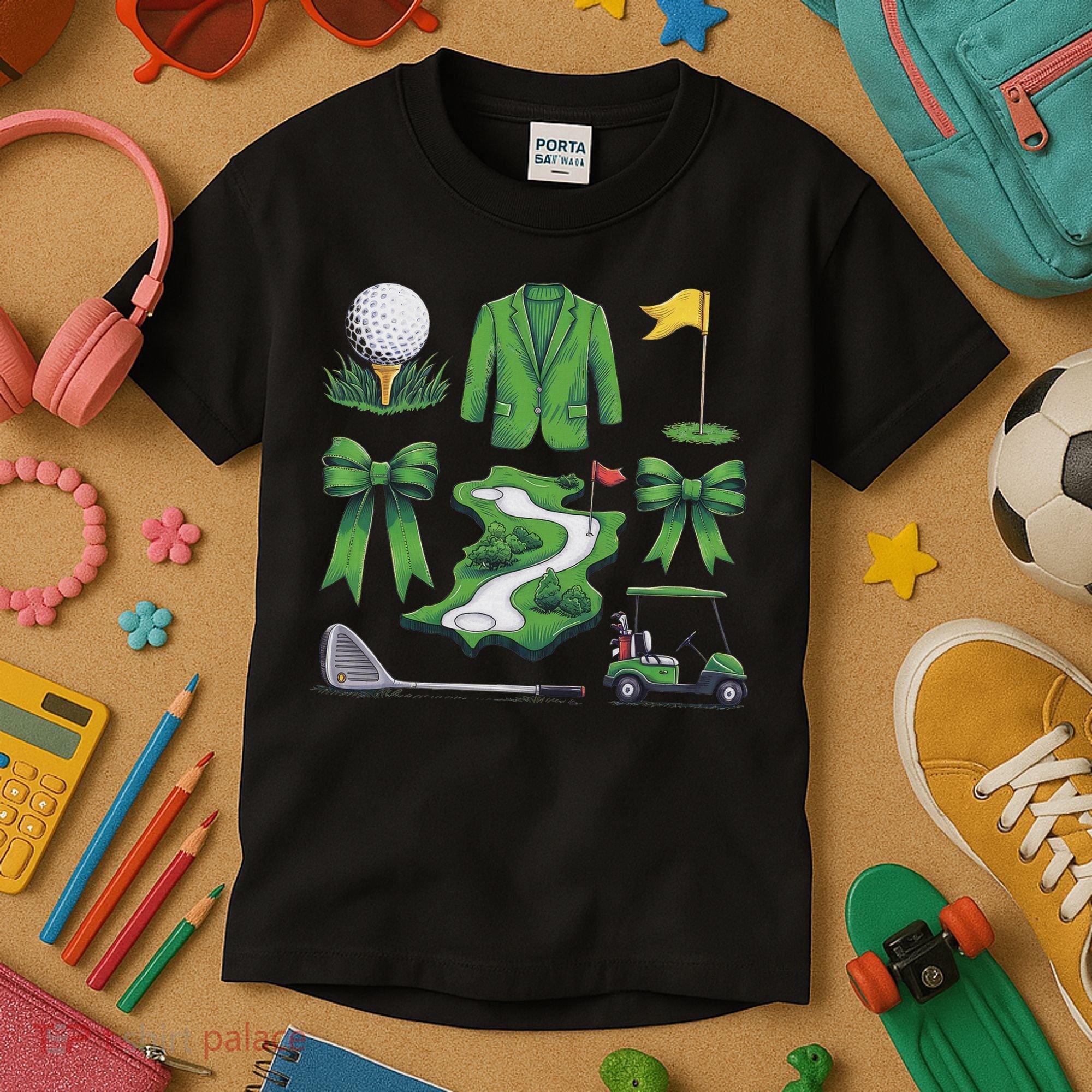 Coquette Bow Golf Tournament For Women Kids T-Shirt