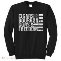 Cigars Bourbon Guns & Freedom Flag Sweatshirt thumb 0