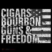 Cigars Bourbon Guns & Freedom Flag Sweatshirt thumb 3